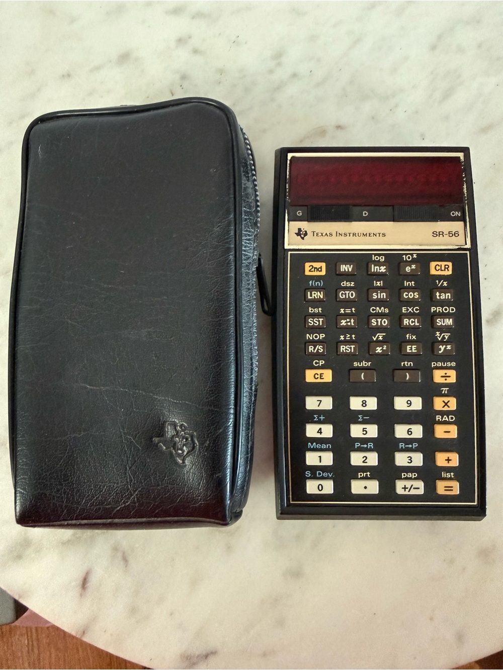 Texas Instruments SR-56 Calculator w/Case Parts Or Repair, Clean